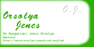 orsolya jencs business card